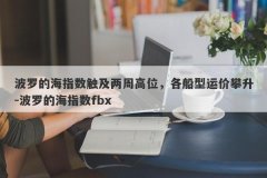 波罗的海指数触及两周高位，各船型运价攀升-波罗的海指数fbx