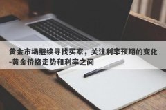 黄金市场继续寻找买家，关注利率预期的变化-黄金价格走势和利率之间