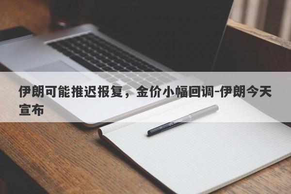 伊朗可能推迟报复，金价小幅回调-伊朗今天宣布