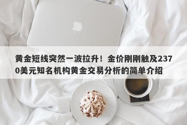 黄金短线突然一波拉升！金价刚刚触及2370美元知名机构黄金交易分析的简单介绍